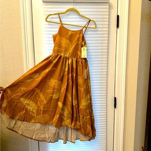 JOYFOLIE-Beautiful NWT - Skye Dress in Mustard Palm Size 10